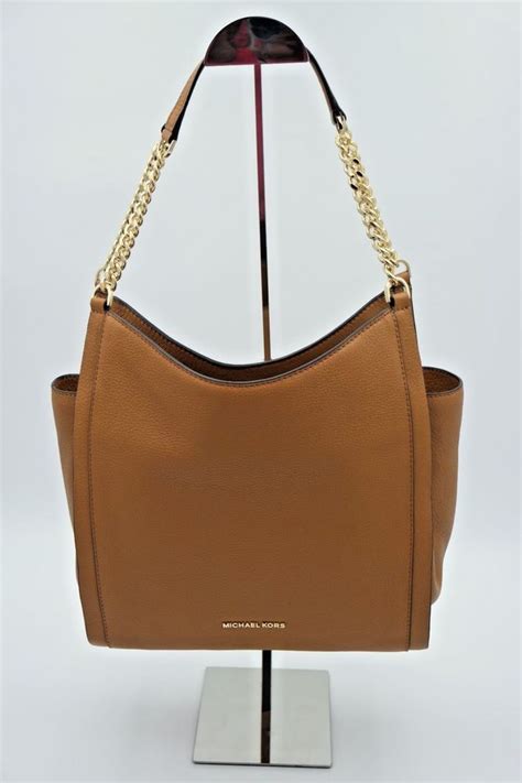 michael michael kors newbury leather tote bag acorn|michael michael kors newbury medium chain shoulder tote.